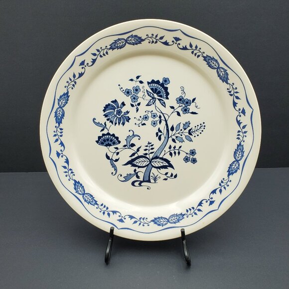 Corelle Blue Floral Dinner Plates Corning Danube Blue Onion Rimmed Plates - Picture 3 of 6
